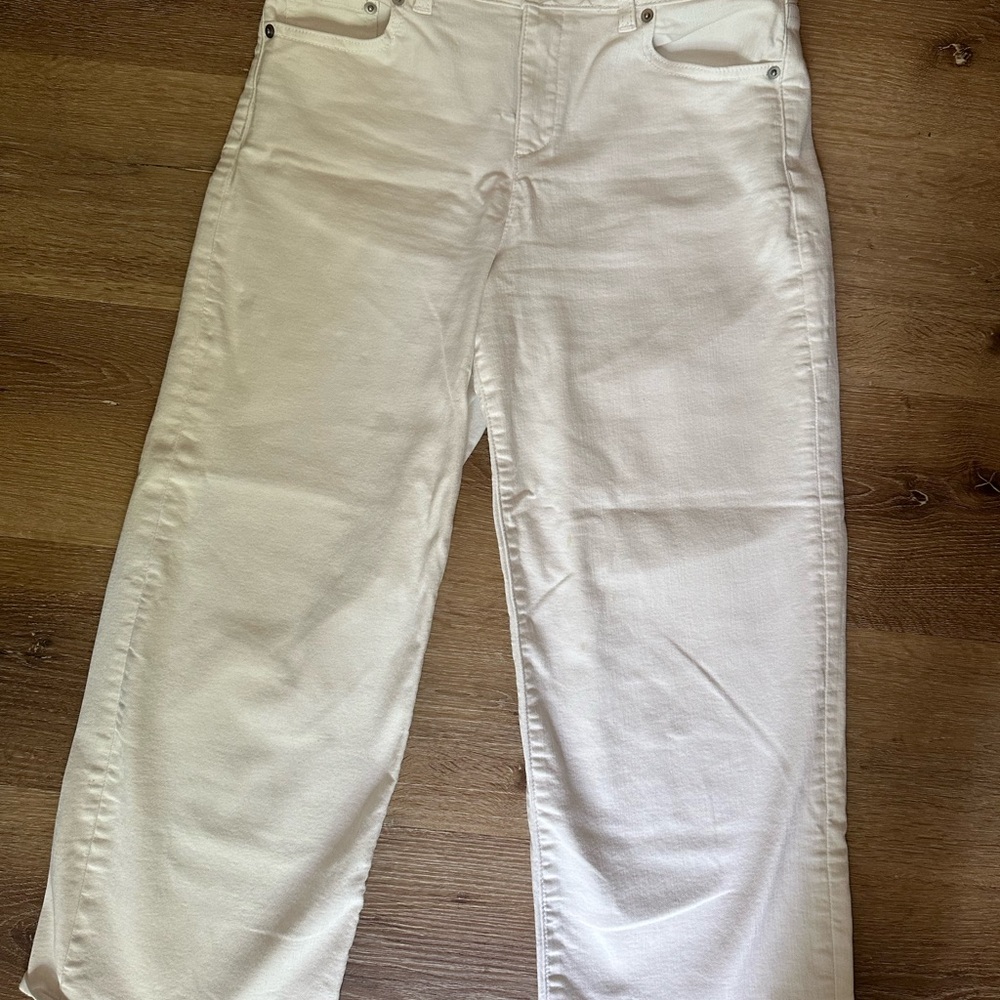 White Chelsea & Violet Straight Leg Jeans